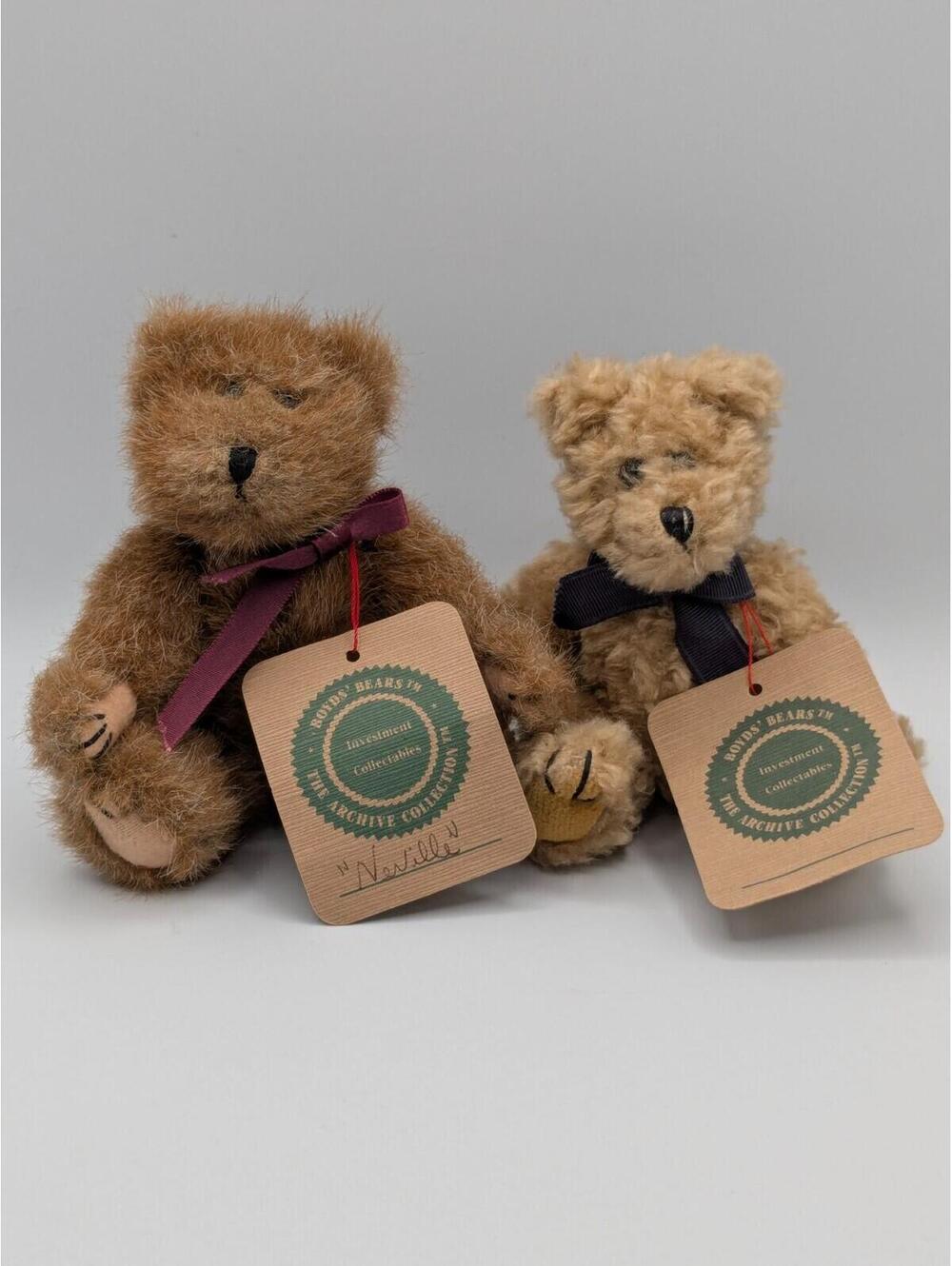 Boyd's Bears Vintage Mini Plush, Set of 2, Jointed, Archive Collection 1993-94